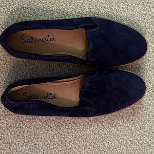 Women’s size 8 Splendid blue suede slip ons